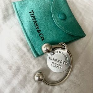 Tiffany & Co Key Ring Silver Y2K Return To Tiffany Serial Number Tag Keychain